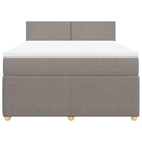 HEFZGDB Boxspringbett mit Matratze Taupe 140x190 cm Stoff Ehebett Gästebett Einzelbetten Bettrahmen für Herberge Wohnbereich Schlafzimmer Gästezimmer HEFZGDB Boxspringbett mit Matratze Taupe 140x190 cm Stoff Ehebett Gästebett Einzelbetten Bettrahmen für Herberge Wohnbereich Schlafzimmer Gästezimmer von HEFZGDB