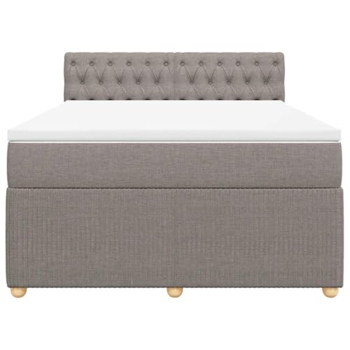 HEFZGDB Boxspringbett mit Matratze Taupe 140x190 cm Stoff Ehebett Gästebett Einzelbetten Bettrahmen für Herberge Wohnbereich Schlafzimmer Gästezimmer HEFZGDB Boxspringbett mit Matratze Taupe 140x190 cm Stoff Ehebett Gästebett Einzelbetten Bettrahmen für Herberge Wohnbereich Schlafzimmer Gästezimmer von HEFZGDB
