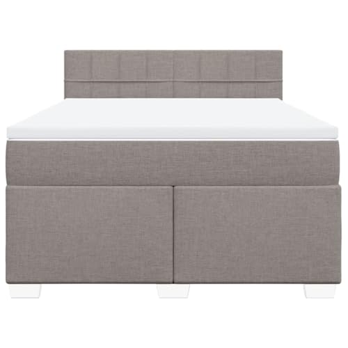 HEFZGDB Boxspringbett mit Matratze Taupe 140x200 cm Stoff Daybed Gästebett Bettgestell Einzelbett für Gästezimmer Schlafzimmer Wohnbereich Herberge HEFZGDB Boxspringbett mit Matratze Taupe 140x200 cm Stoff Daybed Gästebett Bettgestell Einzelbett für Gästezimmer Schlafzimmer Wohnbereich Herberge von HEFZGDB