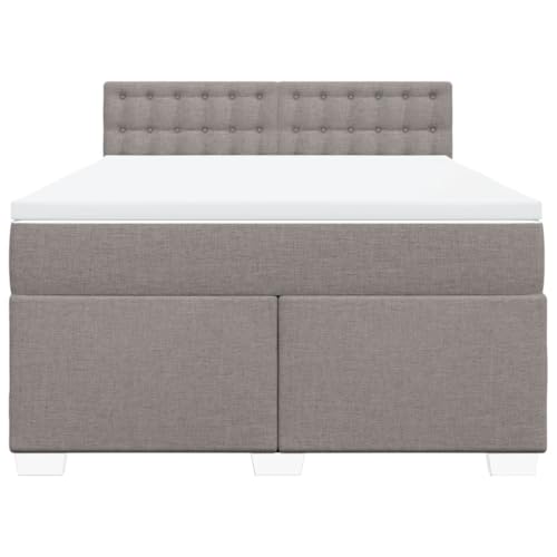 HEFZGDB Boxspringbett mit Matratze Taupe 140x200 cm Stoff Ehebett Bettgestell Einzelbetten Doppelbett für Schlafzimmer Herberge Wohnbereich Gästezimmer HEFZGDB Boxspringbett mit Matratze Taupe 140x200 cm Stoff Ehebett Bettgestell Einzelbetten Doppelbett für Schlafzimmer Herberge Wohnbereich Gästezimmer von HEFZGDB