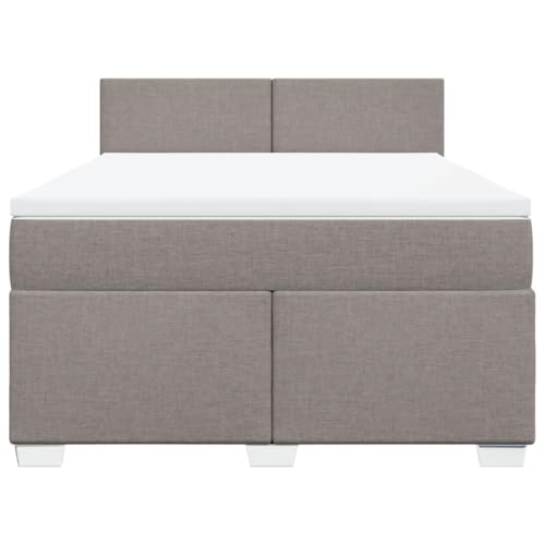 HEFZGDB Boxspringbett mit Matratze Taupe 140x200 cm Stoff Ehebett Bettgestell Einzelbetten Doppelbett für Schlafzimmer Herberge Wohnbereich Gästezimmer HEFZGDB Boxspringbett mit Matratze Taupe 140x200 cm Stoff Ehebett Bettgestell Einzelbetten Doppelbett für Schlafzimmer Herberge Wohnbereich Gästezimmer von HEFZGDB