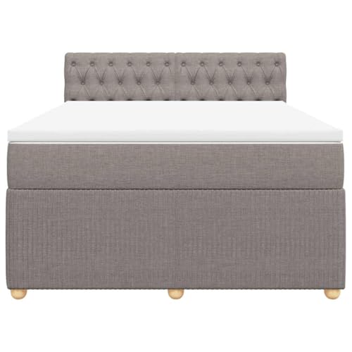 HEFZGDB Boxspringbett mit Matratze Taupe 140x200 cm Stoff Ehebett Gästebett Einzelbetten Bettrahmen für Herberge Wohnbereich Schlafzimmer Gästezimmer HEFZGDB Boxspringbett mit Matratze Taupe 140x200 cm Stoff Ehebett Gästebett Einzelbetten Bettrahmen für Herberge Wohnbereich Schlafzimmer Gästezimmer von HEFZGDB