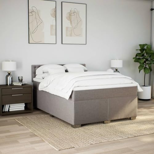 HEFZGDB Boxspringbett mit Matratze Taupe 160x200 cm Stoff Daybed Gästebett Bettgestell Einzelbett für Gästezimmer Schlafzimmer Wohnbereich Herberge HEFZGDB Boxspringbett mit Matratze Taupe 160x200 cm Stoff Daybed Gästebett Bettgestell Einzelbett für Gästezimmer Schlafzimmer Wohnbereich Herberge von HEFZGDB