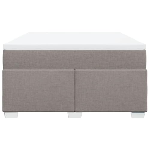 HEFZGDB Boxspringbett mit Matratze Taupe 160x200 cm Stoff Double Bed Gästebett Bed Frame Bettrahmen für Wohnbereich Gästezimmer Herberge Schlafzimmer HEFZGDB Boxspringbett mit Matratze Taupe 160x200 cm Stoff Double Bed Gästebett Bed Frame Bettrahmen für Wohnbereich Gästezimmer Herberge Schlafzimmer von HEFZGDB