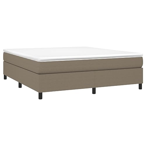 HEFZGDB Boxspringbett mit Matratze Taupe 160x200 cm Stoff Jugendbett Gästebett Familienbett Bettrahmen für Wohnbereich Herberge Gästezimmer Schlafzimmer HEFZGDB Boxspringbett mit Matratze Taupe 160x200 cm Stoff Jugendbett Gästebett Familienbett Bettrahmen für Wohnbereich Herberge Gästezimmer Schlafzimmer von HEFZGDB