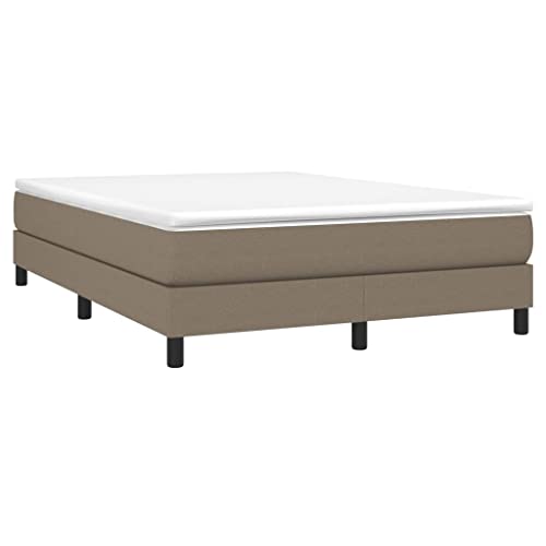 HEFZGDB Boxspringbett mit Matratze Taupe 160x200 cm Stoff Jugendbett Gästebett Familienbett Bettrahmen für Wohnbereich Herberge Gästezimmer Schlafzimmer HEFZGDB Boxspringbett mit Matratze Taupe 160x200 cm Stoff Jugendbett Gästebett Familienbett Bettrahmen für Wohnbereich Herberge Gästezimmer Schlafzimmer von HEFZGDB