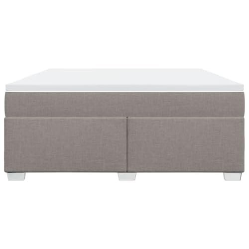 HEFZGDB Boxspringbett mit Matratze Taupe 180x200 cm Stoff Double Bed Gästebett Bed Frame Bettrahmen für Wohnbereich Gästezimmer Herberge Schlafzimmer HEFZGDB Boxspringbett mit Matratze Taupe 180x200 cm Stoff Double Bed Gästebett Bed Frame Bettrahmen für Wohnbereich Gästezimmer Herberge Schlafzimmer von HEFZGDB