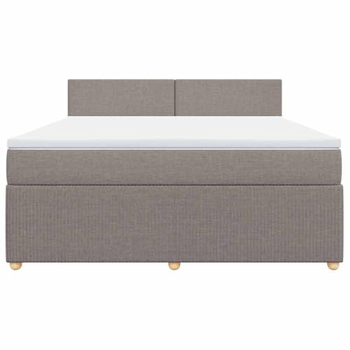 HEFZGDB Boxspringbett mit Matratze Taupe 180x200 cm Stoff Ehebett Gästebett Einzelbetten Bettrahmen für Herberge Wohnbereich Schlafzimmer Gästezimmer HEFZGDB Boxspringbett mit Matratze Taupe 180x200 cm Stoff Ehebett Gästebett Einzelbetten Bettrahmen für Herberge Wohnbereich Schlafzimmer Gästezimmer von HEFZGDB