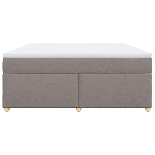 HEFZGDB Boxspringbett mit Matratze Taupe 180x200 cm Stoff Jugendbett Gästebett Bettgestell Single Bed für Schlafzimmer Herberge Gästezimmer Wohnbereich HEFZGDB Boxspringbett mit Matratze Taupe 180x200 cm Stoff Jugendbett Gästebett Bettgestell Single Bed für Schlafzimmer Herberge Gästezimmer Wohnbereich von HEFZGDB