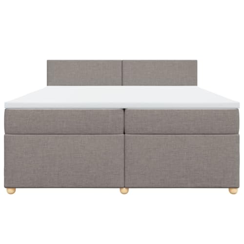 HEFZGDB Boxspringbett mit Matratze Taupe 200x200 cm Stoff Ehebett Bettgestell Bed Frame Einzelbett für Schlafzimmer Gästezimmer Wohnbereich Herberge HEFZGDB Boxspringbett mit Matratze Taupe 200x200 cm Stoff Ehebett Bettgestell Bed Frame Einzelbett für Schlafzimmer Gästezimmer Wohnbereich Herberge von HEFZGDB
