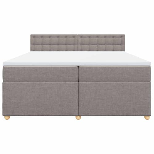 HEFZGDB Boxspringbett mit Matratze Taupe 200x200 cm Stoff Ehebett Bettgestell Bed Frame Einzelbett für Schlafzimmer Gästezimmer Wohnbereich Herberge HEFZGDB Boxspringbett mit Matratze Taupe 200x200 cm Stoff Ehebett Bettgestell Bed Frame Einzelbett für Schlafzimmer Gästezimmer Wohnbereich Herberge von HEFZGDB