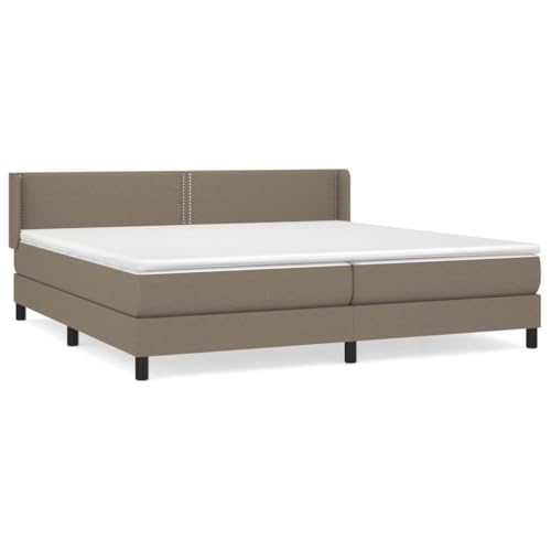 HEFZGDB Boxspringbett mit Matratze Taupe 200x200 cm Stoff Ehebett Gästebett Bed Frame Single Bed für Wohnbereich Gästezimmer Herberge Schlafzimmer HEFZGDB Boxspringbett mit Matratze Taupe 200x200 cm Stoff Ehebett Gästebett Bed Frame Single Bed für Wohnbereich Gästezimmer Herberge Schlafzimmer von HEFZGDB