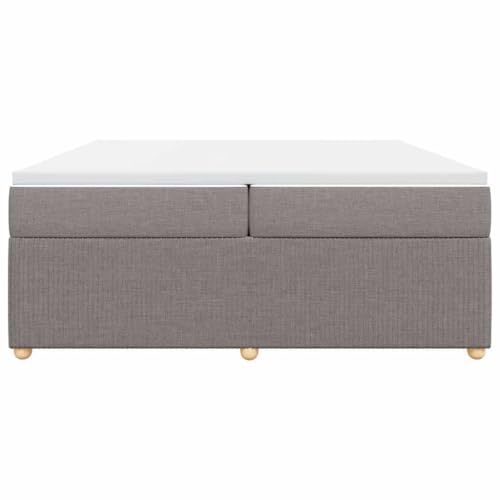 HEFZGDB Boxspringbett mit Matratze Taupe 200x200 cm Stoff Jugendbett Bettgestell Bed Frame Bettrahmen für Gästezimmer Wohnbereich Herberge Schlafzimmer HEFZGDB Boxspringbett mit Matratze Taupe 200x200 cm Stoff Jugendbett Bettgestell Bed Frame Bettrahmen für Gästezimmer Wohnbereich Herberge Schlafzimmer von HEFZGDB