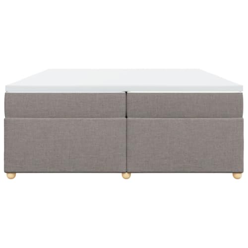 HEFZGDB Boxspringbett mit Matratze Taupe 200x200 cm Stoff Jugendbett Gästebett Bettgestell Single Bed für Schlafzimmer Herberge Gästezimmer Wohnbereich HEFZGDB Boxspringbett mit Matratze Taupe 200x200 cm Stoff Jugendbett Gästebett Bettgestell Single Bed für Schlafzimmer Herberge Gästezimmer Wohnbereich von HEFZGDB