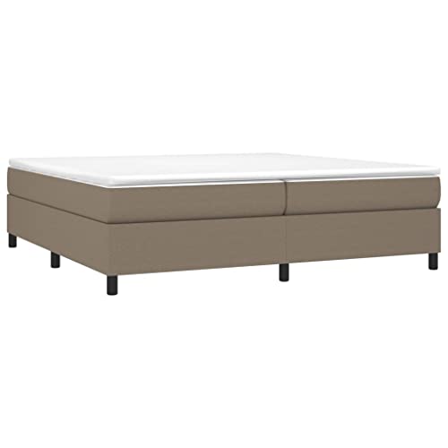 HEFZGDB Boxspringbett mit Matratze Taupe 200x200 cm Stoff Jugendbett Gästebett Familienbett Bettrahmen für Wohnbereich Herberge Gästezimmer Schlafzimmer HEFZGDB Boxspringbett mit Matratze Taupe 200x200 cm Stoff Jugendbett Gästebett Familienbett Bettrahmen für Wohnbereich Herberge Gästezimmer Schlafzimmer von HEFZGDB