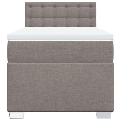 HEFZGDB Boxspringbett mit Matratze Taupe 80x200 cm Stoff Ehebett Bettgestell Einzelbetten Doppelbett für Schlafzimmer Herberge Wohnbereich Gästezimmer HEFZGDB Boxspringbett mit Matratze Taupe 80x200 cm Stoff Ehebett Bettgestell Einzelbetten Doppelbett für Schlafzimmer Herberge Wohnbereich Gästezimmer von HEFZGDB