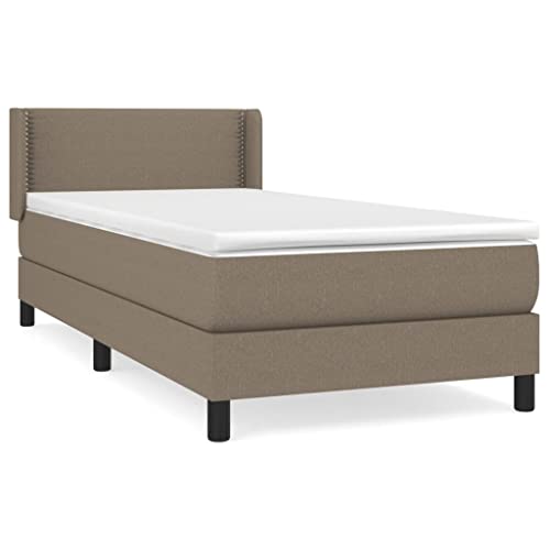 HEFZGDB Boxspringbett mit Matratze Taupe 80x200 cm Stoff Ehebett Gästebett Bed Frame Single Bed für Wohnbereich Gästezimmer Herberge Schlafzimmer HEFZGDB Boxspringbett mit Matratze Taupe 80x200 cm Stoff Ehebett Gästebett Bed Frame Single Bed für Wohnbereich Gästezimmer Herberge Schlafzimmer von HEFZGDB