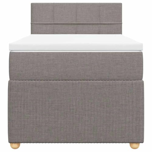 HEFZGDB Boxspringbett mit Matratze Taupe 80x200 cm Stoff Ehebett Gästebett Einzelbetten Bettrahmen für Herberge Wohnbereich Schlafzimmer Gästezimmer HEFZGDB Boxspringbett mit Matratze Taupe 80x200 cm Stoff Ehebett Gästebett Einzelbetten Bettrahmen für Herberge Wohnbereich Schlafzimmer Gästezimmer von HEFZGDB