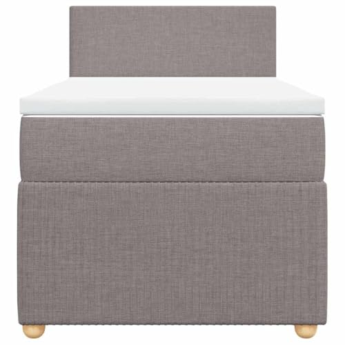 HEFZGDB Boxspringbett mit Matratze Taupe 80x200 cm Stoff Ehebett Gästebett Einzelbetten Bettrahmen für Herberge Wohnbereich Schlafzimmer Gästezimmer HEFZGDB Boxspringbett mit Matratze Taupe 80x200 cm Stoff Ehebett Gästebett Einzelbetten Bettrahmen für Herberge Wohnbereich Schlafzimmer Gästezimmer von HEFZGDB