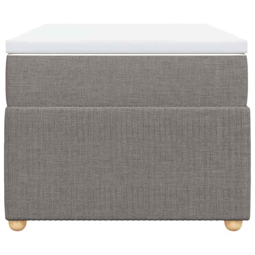 HEFZGDB Boxspringbett mit Matratze Taupe 80x200 cm Stoff Jugendbett Bettgestell Bed Frame Bettrahmen für Gästezimmer Wohnbereich Herberge Schlafzimmer HEFZGDB Boxspringbett mit Matratze Taupe 80x200 cm Stoff Jugendbett Bettgestell Bed Frame Bettrahmen für Gästezimmer Wohnbereich Herberge Schlafzimmer von HEFZGDB