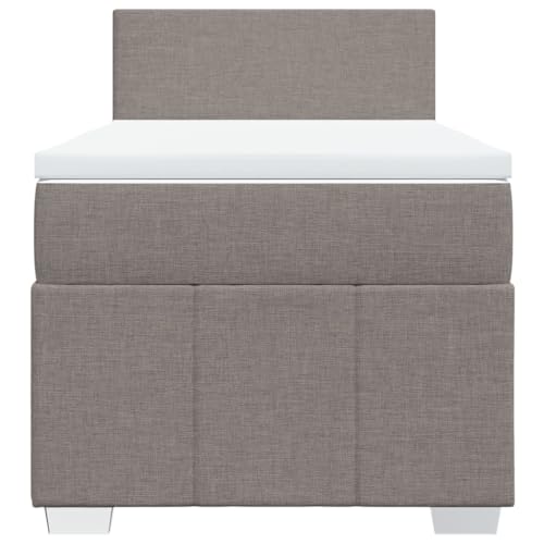 HEFZGDB Boxspringbett mit Matratze Taupe 80x200 cm Stoff Jugendbett Bettgestell Familienbett Doppelbett für Gästezimmer Wohnbereich Schlafzimmer Herberge HEFZGDB Boxspringbett mit Matratze Taupe 80x200 cm Stoff Jugendbett Bettgestell Familienbett Doppelbett für Gästezimmer Wohnbereich Schlafzimmer Herberge von HEFZGDB