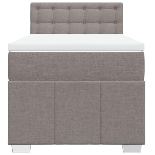 HEFZGDB Boxspringbett mit Matratze Taupe 80x200 cm Stoff Jugendbett Bettgestell Familienbett Doppelbett für Gästezimmer Wohnbereich Schlafzimmer Herberge HEFZGDB Boxspringbett mit Matratze Taupe 80x200 cm Stoff Jugendbett Bettgestell Familienbett Doppelbett für Gästezimmer Wohnbereich Schlafzimmer Herberge von HEFZGDB
