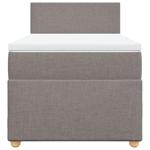 HEFZGDB Boxspringbett mit Matratze Taupe 90x200 cm Stoff Ehebett Bettgestell Bed Frame Einzelbett für Schlafzimmer Gästezimmer Wohnbereich Herberge HEFZGDB Boxspringbett mit Matratze Taupe 90x200 cm Stoff Ehebett Bettgestell Bed Frame Einzelbett für Schlafzimmer Gästezimmer Wohnbereich Herberge von HEFZGDB