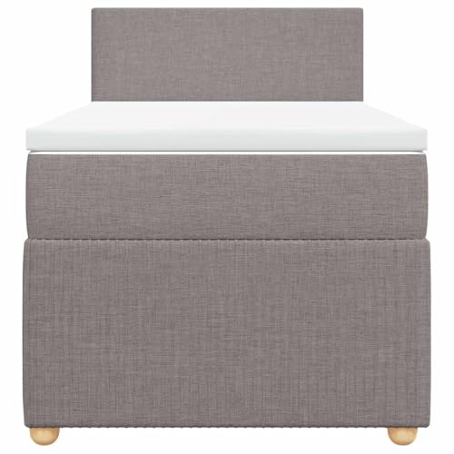 HEFZGDB Boxspringbett mit Matratze Taupe 90x200 cm Stoff Ehebett Gästebett Einzelbetten Bettrahmen für Herberge Wohnbereich Schlafzimmer Gästezimmer HEFZGDB Boxspringbett mit Matratze Taupe 90x200 cm Stoff Ehebett Gästebett Einzelbetten Bettrahmen für Herberge Wohnbereich Schlafzimmer Gästezimmer von HEFZGDB