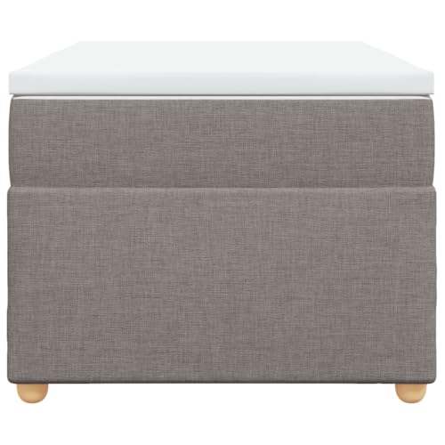 HEFZGDB Boxspringbett mit Matratze Taupe 90x200 cm Stoff Jugendbett Gästebett Bettgestell Single Bed für Schlafzimmer Herberge Gästezimmer Wohnbereich HEFZGDB Boxspringbett mit Matratze Taupe 90x200 cm Stoff Jugendbett Gästebett Bettgestell Single Bed für Schlafzimmer Herberge Gästezimmer Wohnbereich von HEFZGDB