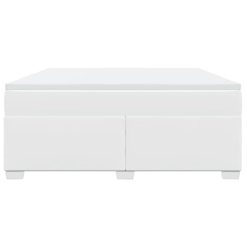 HEFZGDB Boxspringbett mit Matratze Weiß 180x200 cm Kunstleder Single Bed Gästebett Doppelbett Bettrahmen für Schlafzimmer Wohnbereich Herberge Gästezimmer HEFZGDB Boxspringbett mit Matratze Weiß 180x200 cm Kunstleder Single Bed Gästebett Doppelbett Bettrahmen für Schlafzimmer Wohnbereich Herberge Gästezimmer von HEFZGDB