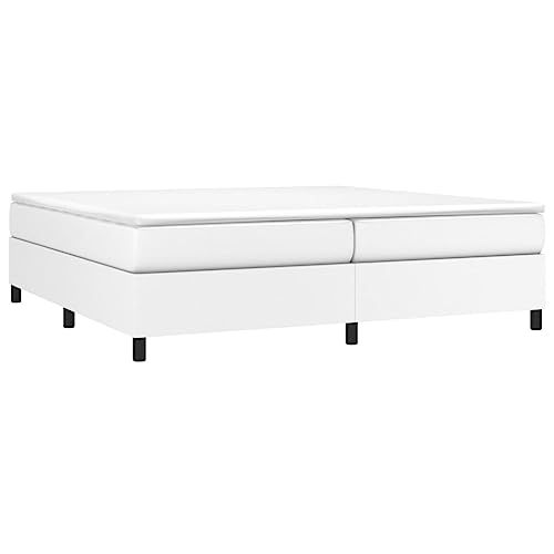 HEFZGDB Boxspringbett mit Matratze Weiß 200x200 cm Kunstleder Guest Bed Gästebett Bettgestell Einzelbetten für Schlafzimmer Gästezimmer Herberge Wohnbereich HEFZGDB Boxspringbett mit Matratze Weiß 200x200 cm Kunstleder Guest Bed Gästebett Bettgestell Einzelbetten für Schlafzimmer Gästezimmer Herberge Wohnbereich von HEFZGDB