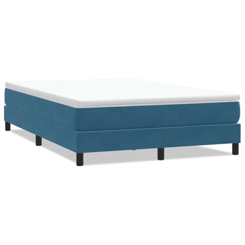 HEFZGDB Boxspringbett ohne Matratze Dunkelblau 140x220 cm Samt Double Bed Gästebett Familienbett Einzelbetten für Schlafzimmer Herberge Wohnbereich Gästezimmer HEFZGDB Boxspringbett ohne Matratze Dunkelblau 140x220 cm Samt Double Bed Gästebett Familienbett Einzelbetten für Schlafzimmer Herberge Wohnbereich Gästezimmer von HEFZGDB