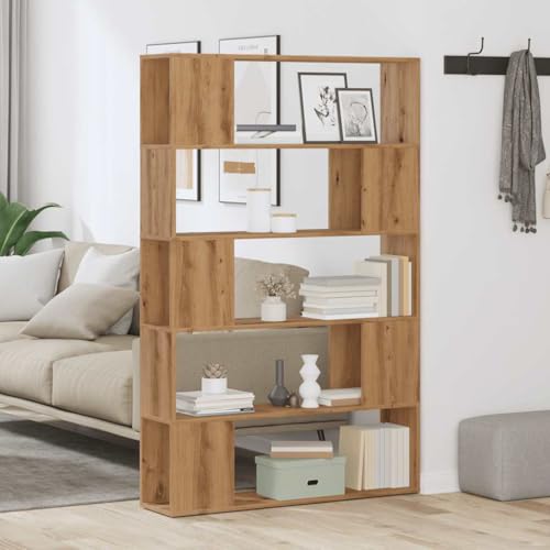 HEFZGDB Bücherregal/Raumteiler Artisan-Eiche 100x24x155 cm Küchenregal Cd Regal Mehrzweckschrank Vitrine für Wohnbereich Büro Arbeitszimmer Bibliothek von HEFZGDB