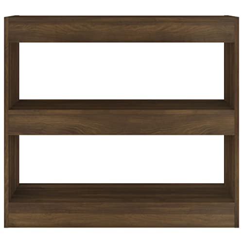 HEFZGDB Bücherregal/Raumteiler Braun Eichen-Optik 80x30x72 cm Vitrine Aktenschrank Mehrzweckschrank Küchenschrank für Arbeitszimmer Schlafzimmer Büro Wohnbereich von HEFZGDB