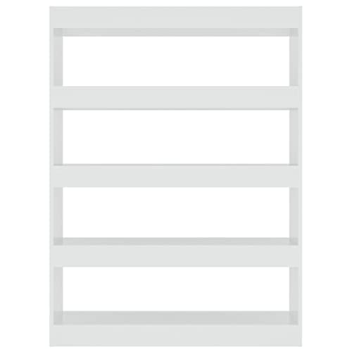 HEFZGDB Bücherregal/Raumteiler Hochglanz-Weiß 100x30x135 cm Regal Wohnzimmer Stehend Bücherregal Klein Cd Regal Mehrzweckschrank für Schlafzimmer Bibliothek Büro Wohnbereich von HEFZGDB