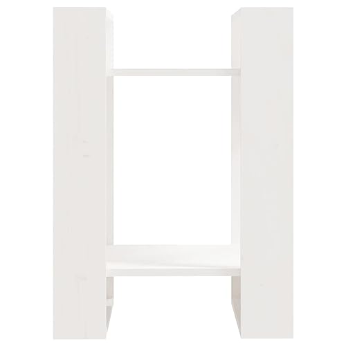 HEFZGDB Bücherregal/Raumteiler Weiß 41x35x57 cm Massivholz Kiefer Regal Schlafzimmer Cd Regal Aktenschrank Mehrzweckschrank für Wohnbereich Schlafzimmer Bibliothek Arbeitszimmer von HEFZGDB