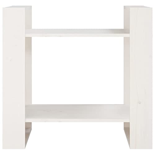 HEFZGDB Bücherregal/Raumteiler Weiß 60x35x57 cm Massivholz Kiefer Regal Schlafzimmer Bücherregal Klein Aktenschrank Apothekerschrank Küche für Arbeitszimmer Wohnbereich Schlafzimmer Bibliothek von HEFZGDB