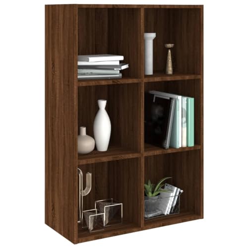 HEFZGDB Bücherregal/Sideboard Braun Eichen-Optik 66x30x98 cm Vitrine Cd Regal Apothekerschrank Küche Küchenschrank für Wohnbereich Arbeitszimmer Büro Bibliothek von HEFZGDB
