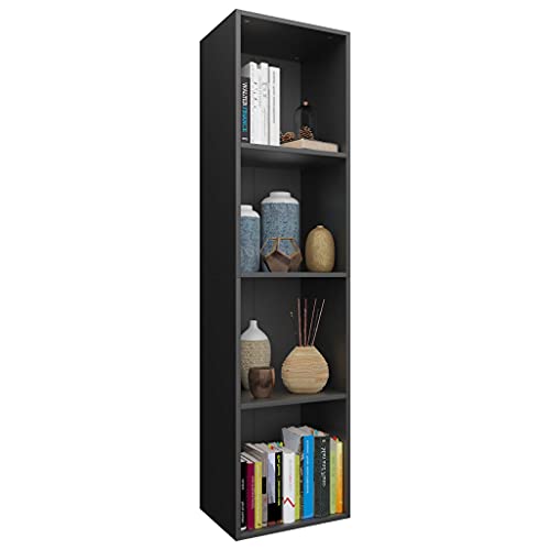 HEFZGDB Bücherregal/TV-Schrank Schwarz 36x30x143 cm Holzwerkstoff Vitrine Cd Regal Apothekerschrank Küche Küchenschrank für Wohnbereich Arbeitszimmer Büro Bibliothek von HEFZGDB