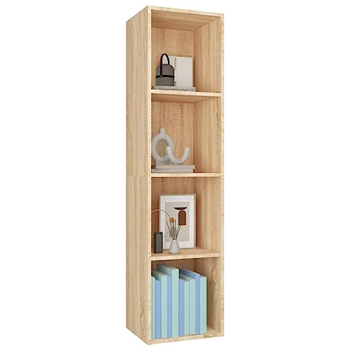 HEFZGDB Bücherregal/TV-Schrank Sonoma-Eiche 36x30x143 cm Holzwerkstoff Vitrine Cd Regal Apothekerschrank Küche Küchenschrank für Wohnbereich Arbeitszimmer Büro Bibliothek HEFZGDB Bücherregal/TV-Schrank Sonoma-Eiche 36x30x143 cm Holzwerkstoff Vitrine Cd Regal Apothekerschrank Küche Küchenschrank für Wohnbereich Arbeitszimmer Büro Bibliothek von HEFZGDB