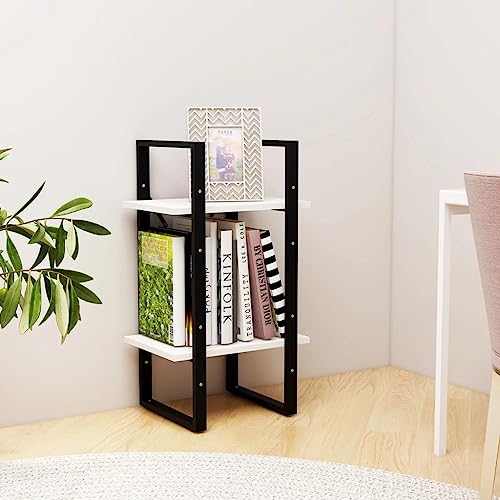 HEFZGDB Bücherregal 2 Böden Weiß 40x30x70 cm Massivholz Kiefer Vitrine Cd Regal Apothekerschrank Küche Küchenschrank für Arbeitszimmer Schlafzimmer Bibliothek Wohnbereich von HEFZGDB