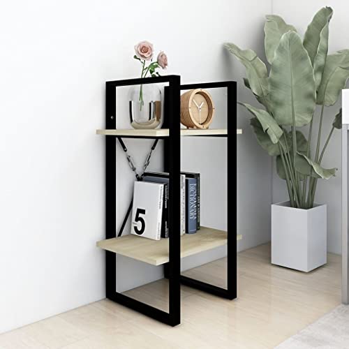 HEFZGDB Bücherregal 2 Fächer Sonoma-Eiche 40x30x70 cm Holzwerkstoff Vitrine Cd Regal Apothekerschrank Küche Küchenschrank für Arbeitszimmer Schlafzimmer Bibliothek Wohnbereich von HEFZGDB