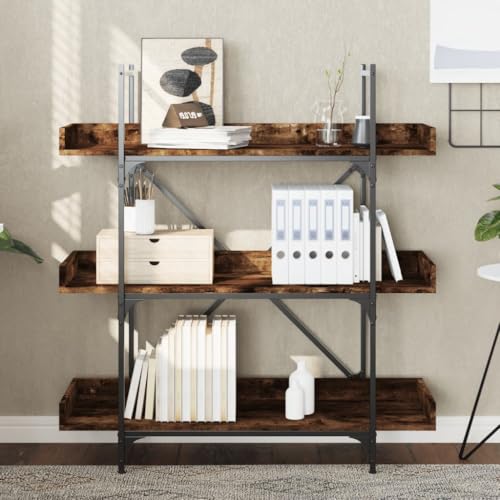 HEFZGDB Bücherregal 3 Böden Räuchereiche 100x33x108,5 cm Holzwerkstoff Büroregal Bücherregal Klein Aktenschrank Apothekerschrank Küche für Bibliothek Wohnbereich Büro Schlafzimmer HEFZGDB Bücherregal 3 Böden Räuchereiche 100x33x108,5 cm Holzwerkstoff Büroregal Bücherregal Klein Aktenschrank Apothekerschrank Küche für Bibliothek Wohnbereich Büro Schlafzimmer von HEFZGDB