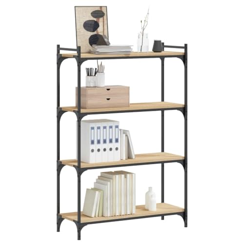 HEFZGDB Bücherregal 4 Böden Sonoma-Eiche 80x30x120 cm Holzwerkstoff Küchenregal Bücherregal Klein Apothekerschrank Küche Küchenschrank für Wohnbereich Büro Bibliothek Schlafzimmer HEFZGDB Bücherregal 4 Böden Sonoma-Eiche 80x30x120 cm Holzwerkstoff Küchenregal Bücherregal Klein Apothekerschrank Küche Küchenschrank für Wohnbereich Büro Bibliothek Schlafzimmer von HEFZGDB