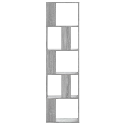HEFZGDB Bücherregal 5 Böden Grau Sonoma 45x23,5x162,5 cm Holzwerkstoff Regal Schlafzimmer Bücherregal Klein Aktenschrank Mehrzweckschrank für Schlafzimmer Bibliothek Büro Arbeitszimmer HEFZGDB Bücherregal 5 Böden Grau Sonoma 45x23,5x162,5 cm Holzwerkstoff Regal Schlafzimmer Bücherregal Klein Aktenschrank Mehrzweckschrank für Schlafzimmer Bibliothek Büro Arbeitszimmer von HEFZGDB