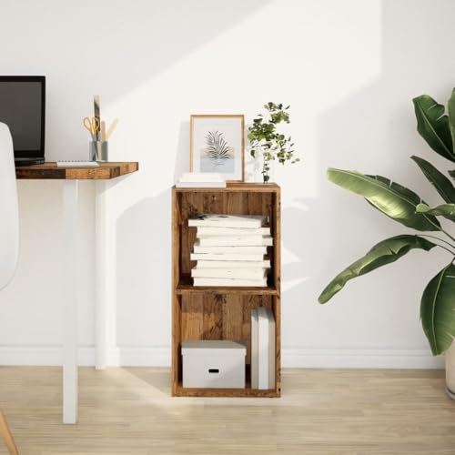HEFZGDB Bücherregal Altholz-Optik 40x30x77 cm Holzwerkstoff Vitrine Regale Mehrzweckschrank Apothekerschrank Küche für Wohnbereich Arbeitszimmer Bibliothek Büro von HEFZGDB