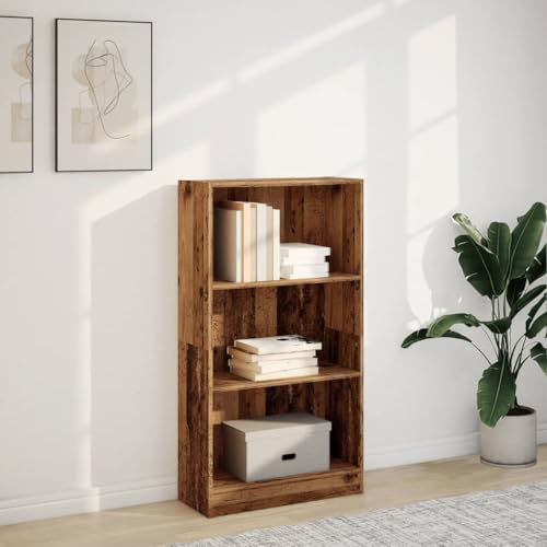 HEFZGDB Bücherregal Altholz-Optik 60x24x109 cm Holzwerkstoff Allzweckschrank Bücherregal Klein Regale Vitrine für Büro Wohnbereich Arbeitszimmer Schlafzimmer von HEFZGDB