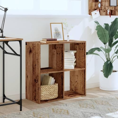 HEFZGDB Bücherregal Altholz-Optik 68,5x32x68,5 cm Holzwerkstoff Regal Küche Cd Regal Regale Mehrzweckschrank für Schlafzimmer Wohnbereich Büro Bibliothek von HEFZGDB