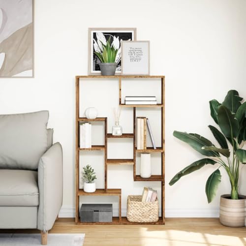 HEFZGDB Bücherregal Altholz-Optik 72x20x120 cm Holzwerkstoff Regal Küche Aktenschrank Regale Mehrzweckschrank für Wohnbereich Büro Bibliothek Arbeitszimmer HEFZGDB Bücherregal Altholz-Optik 72x20x120 cm Holzwerkstoff Regal Küche Aktenschrank Regale Mehrzweckschrank für Wohnbereich Büro Bibliothek Arbeitszimmer von HEFZGDB