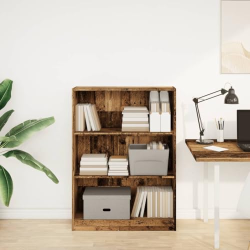 HEFZGDB Bücherregal Altholz-Optik 80x24x109 cm Holzwerkstoff Allzweckschrank Bücherregal Klein Regale Vitrine für Büro Wohnbereich Arbeitszimmer Schlafzimmer HEFZGDB Bücherregal Altholz-Optik 80x24x109 cm Holzwerkstoff Allzweckschrank Bücherregal Klein Regale Vitrine für Büro Wohnbereich Arbeitszimmer Schlafzimmer von HEFZGDB